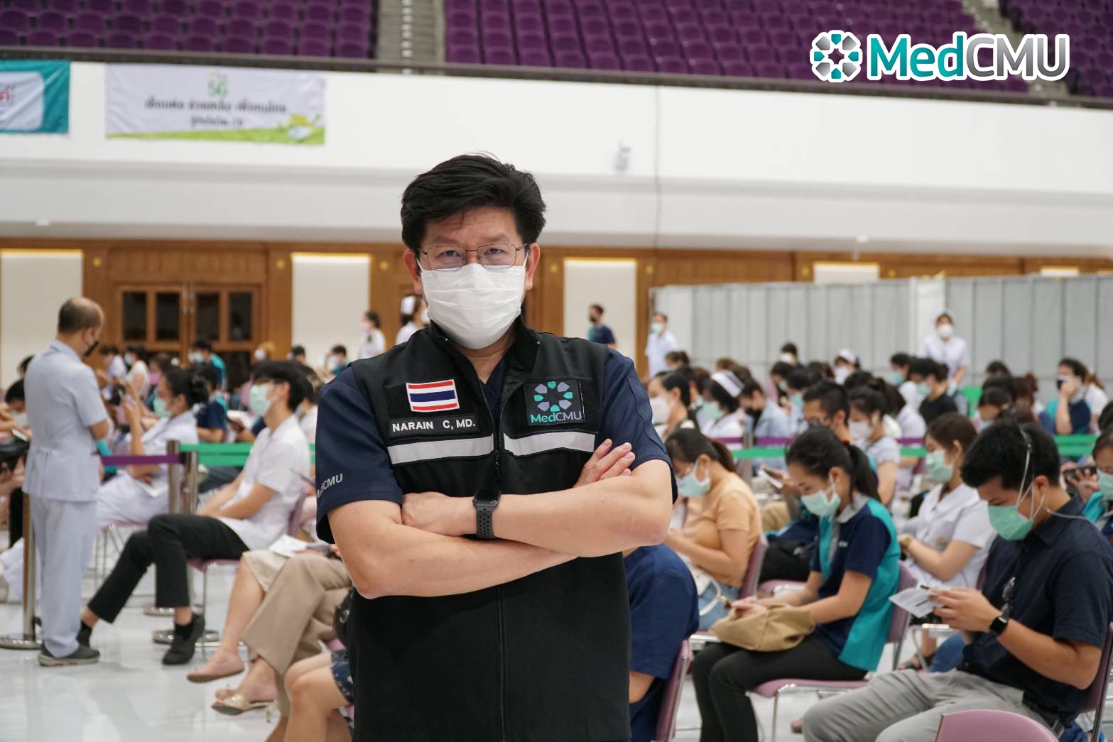 ฉีดวัคซีนไฟเซอร์วันแรก 1,200 โดส บุคลากรด่านหน้า รพ.สวนดอก ฉีดวัคซีนไฟเซอร์วันแรก 1,200 โดส บุคลากรด่านหน้า รพ.สวนดอก