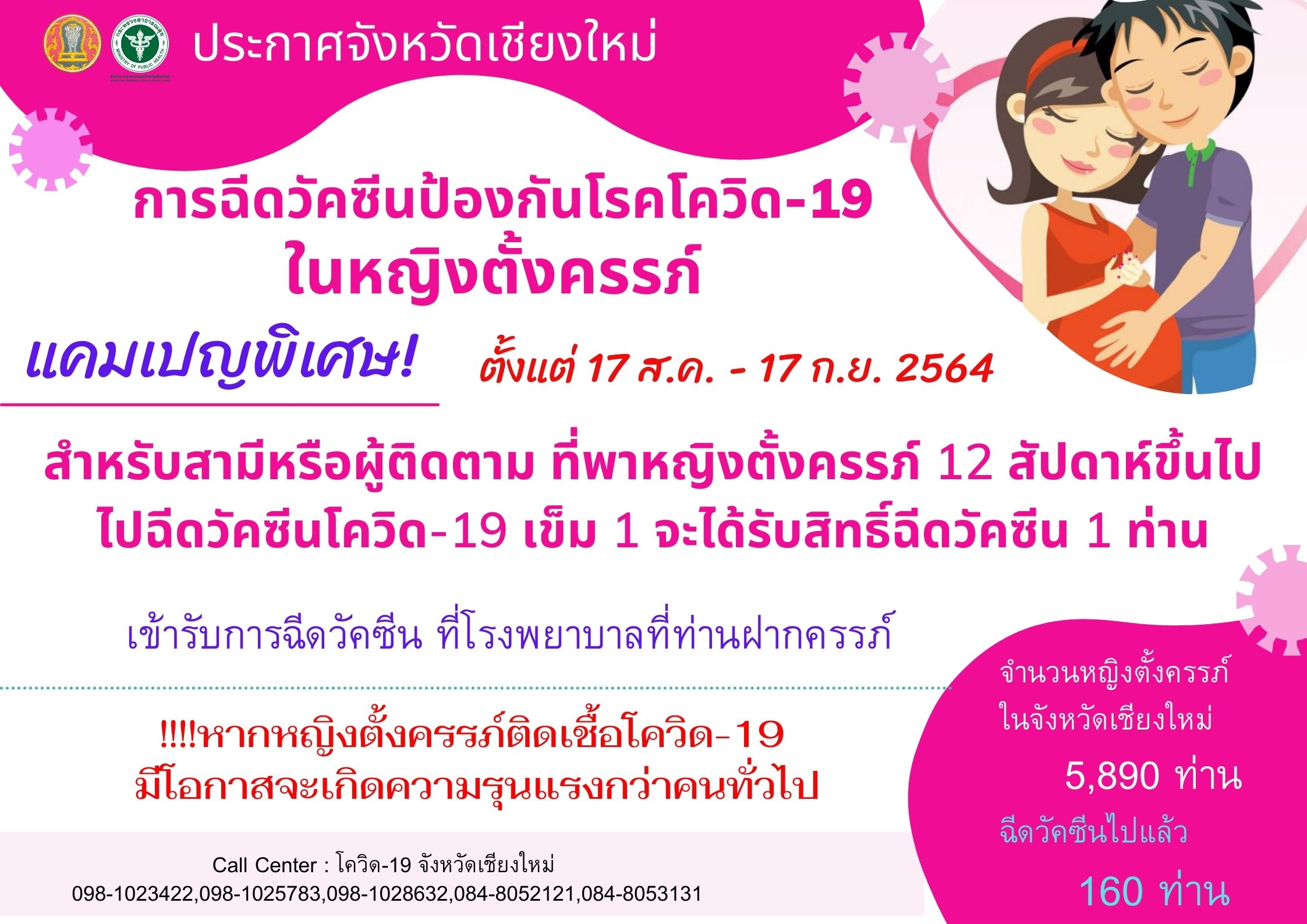 เชิญชวนชาวเชียงใหม่ กลุ่มเสี่ยง 608 เข้ารับวัคซีนตามแคมเปญ เพื่อสร้างภูมิคุ้มกันหมู่ เชิญชวนชาวเชียงใหม่ กลุ่มเสี่ยง 608 เข้ารับวัคซีนตามแคมเปญ เพื่อสร้างภูมิคุ้มกันหมู่