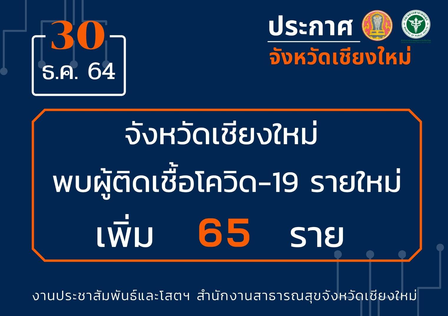 เชียงใหม่ พบการติดเชื้อจากการสัมผัสในสถานบันเทิงเพิ่มขึ้น เชียงใหม่ พบการติดเชื้อจากการสัมผัสในสถานบันเทิงเพิ่มขึ้น