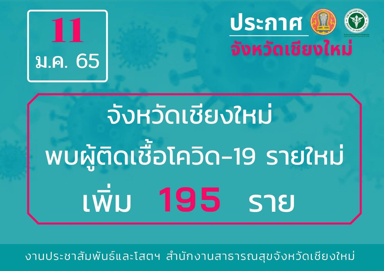 เชียงใหม่ พบผู้ติดเชื้อรายใหม่ลดลง เร่งตรวจนักท่องเที่ยว Test & Go และคลัสเตอร์ใหญ่ ๆ สกัดการระบาด เชียงใหม่ พบผู้ติดเชื้อรายใหม่ลดลง เร่งตรวจนักท่องเที่ยว Test & Go และคลัสเตอร์ใหญ่ ๆ สกัดการระบาด