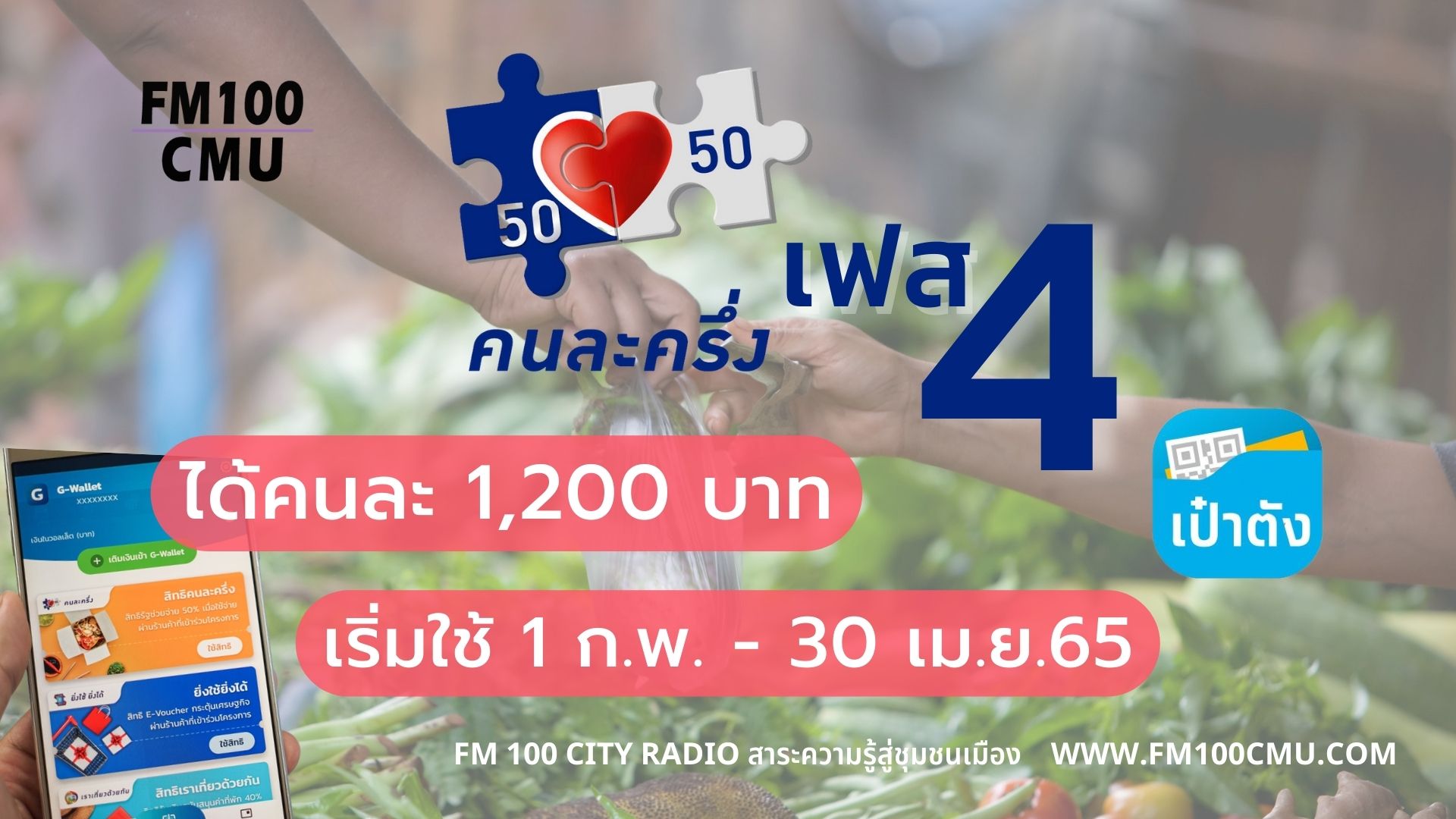 ครม.อนุมัติ คนละครึ่งเฟส 4 คนละ 1,200 บาท เริ่มใช้ 1 ก.พ. - 30 เม.ย. 65 ครม.อนุมัติ คนละครึ่งเฟส 4 คนละ 1,200 บาท เริ่มใช้ 1 ก.พ. - 30 เม.ย. 65