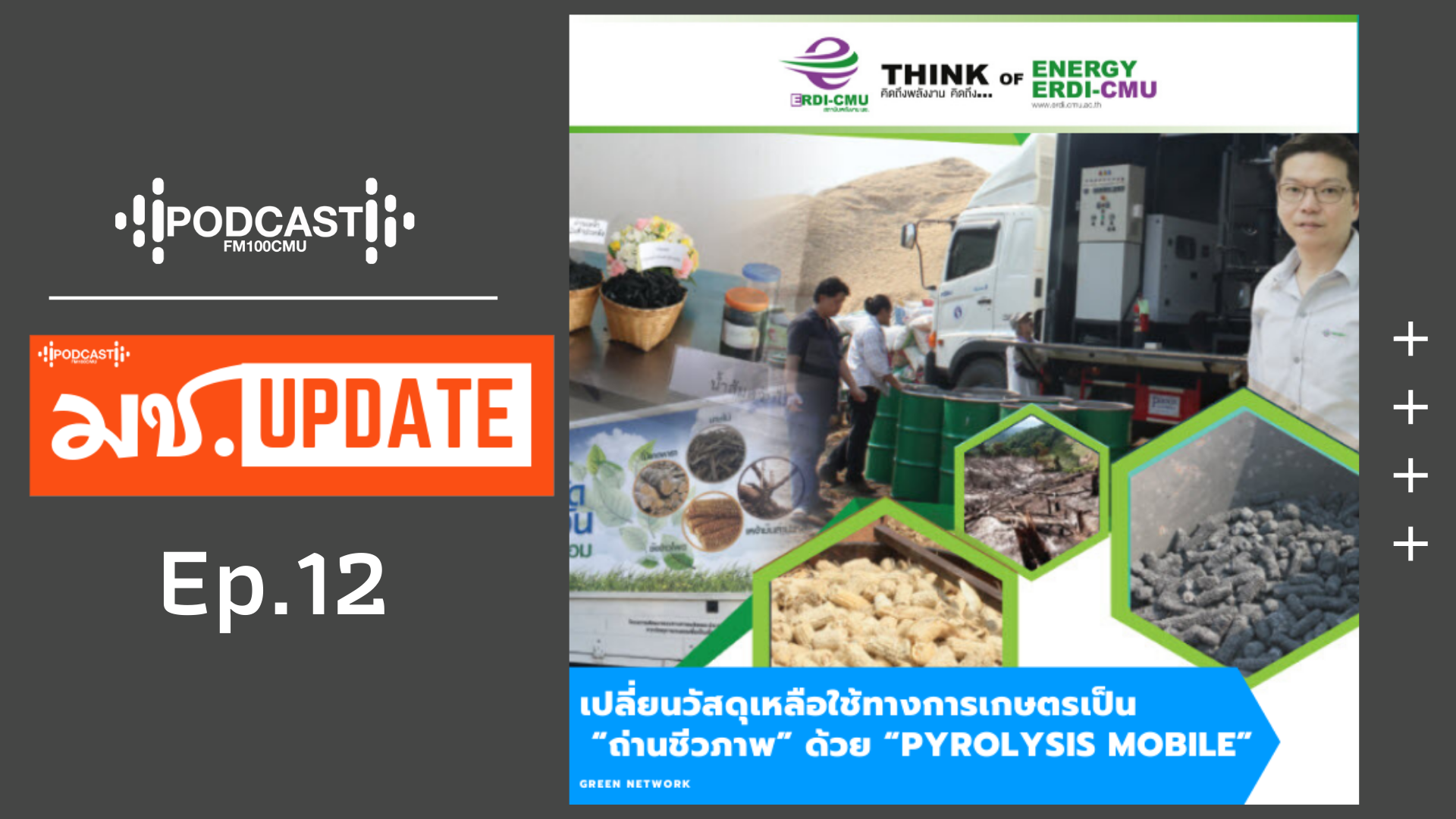 มช. Update Ep.12 เปลี่ยนวัสดุเหลือใช้ทางการเกษตรเป็น